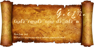 Gyöngyössy Ádám névjegykártya